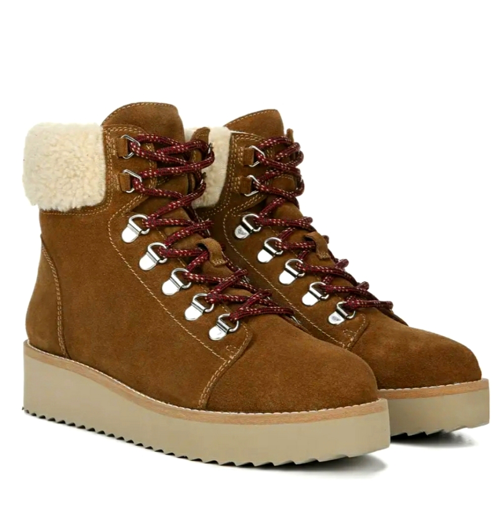 SAM EDELMAN Franc platform hiker bootie toffee 9